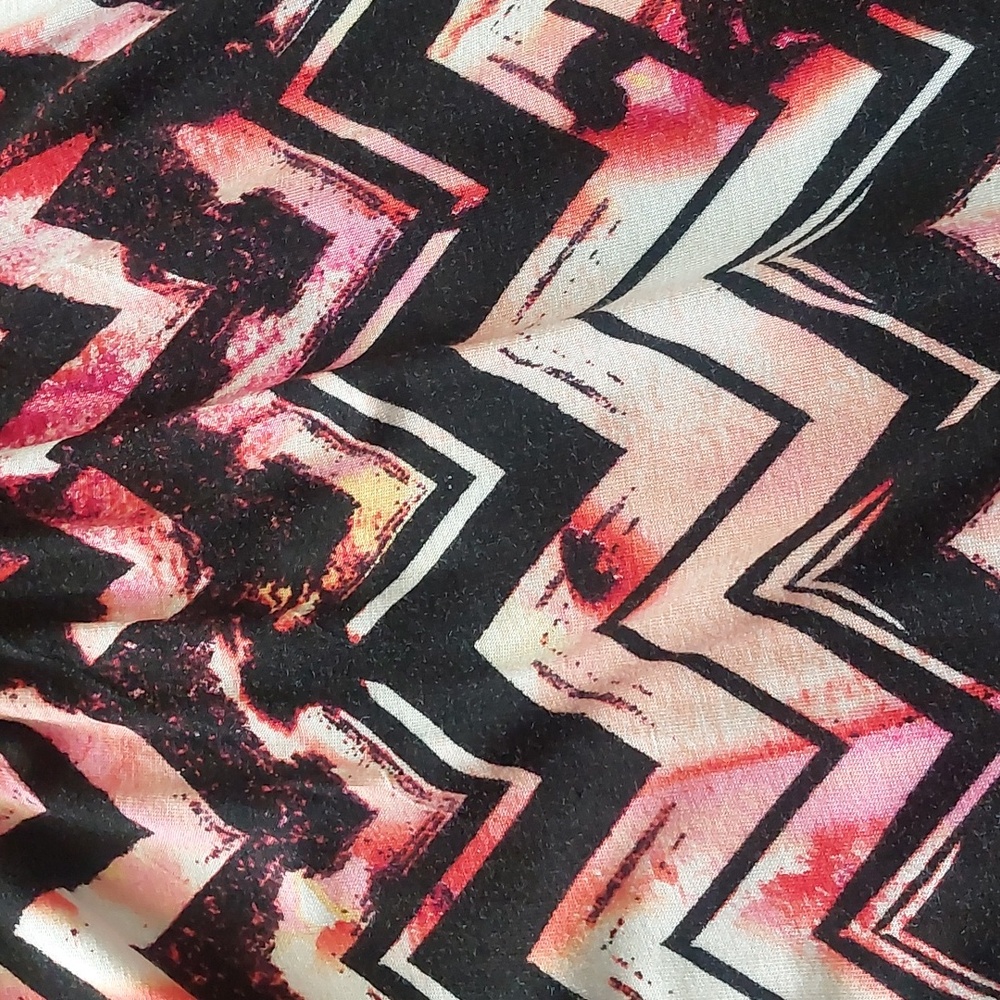 Black and Pink Chevron Maxi Dress From Apt 9 Size L - Picture 5 of 9